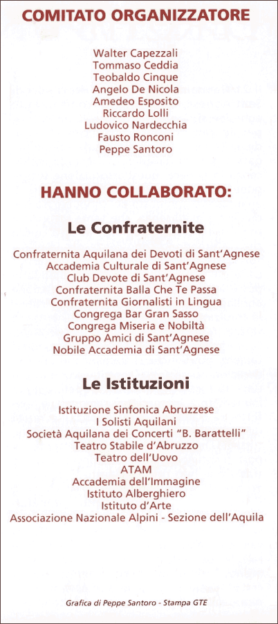 Organizzatori del Convegno 2004