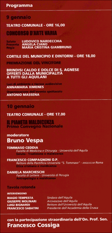 Programma Convegno Agnesino 2004